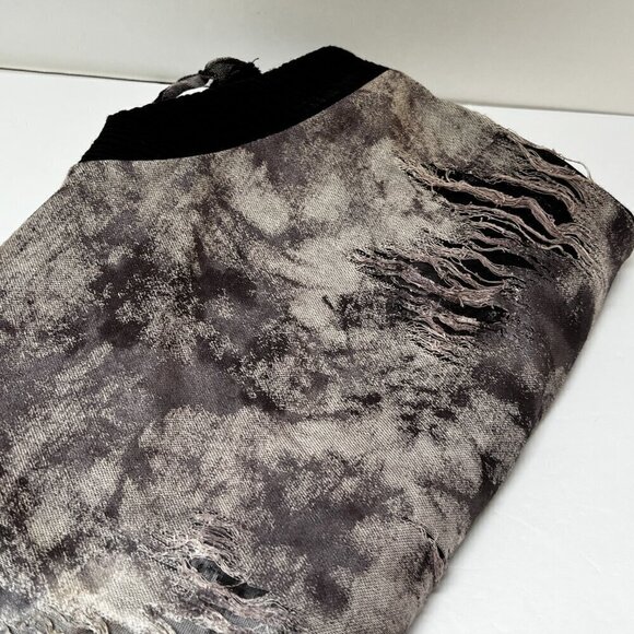 Tie Dye Gauze Distressed black/gray Oversized Lagenlook Boxy One Size (READ) - Picture 10 of 10